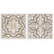 Stupell Industries Moroccan Tile in Neutrals 2pc Framed Giclee Wall Art Set Design by Irena Orlov